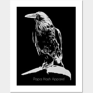 Paps Hash Apparel: Nevermore white Posters and Art